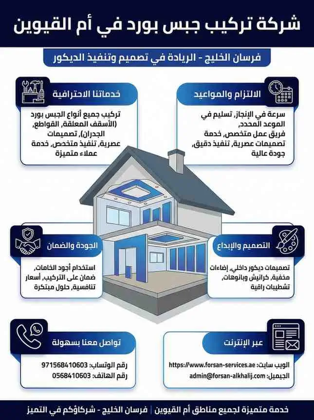 شركة تركيب جبس بورد في ام القيوين